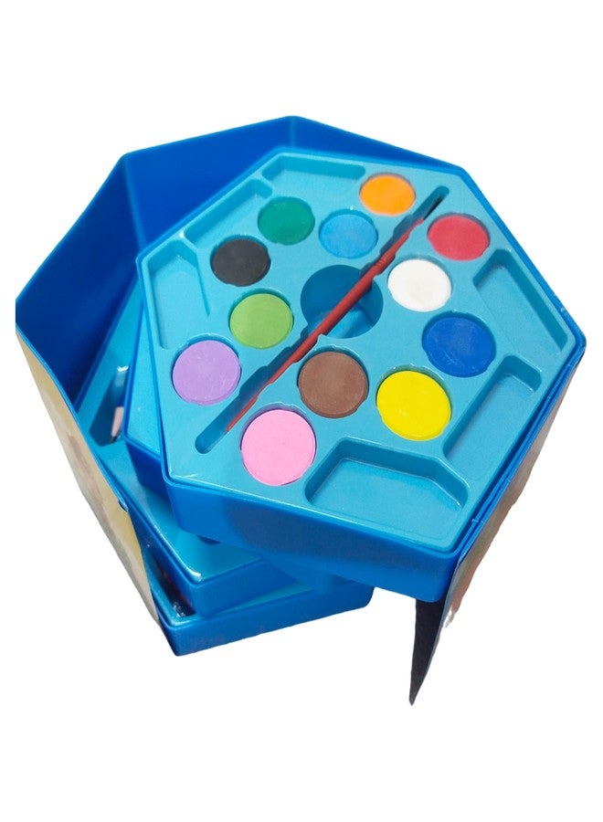 KARIC Colors Box Color Pencil,Crayons,Water Color,Sketch Pens Set Of 46 Pieces Color&Design For Kids Creativity,Multicolor, coloring - Image 3